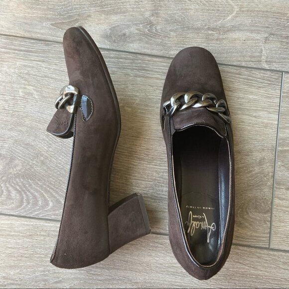 Amalfi Shoes - AMALFI  BY RANGONI Serge Chain Suede Loafer Pump